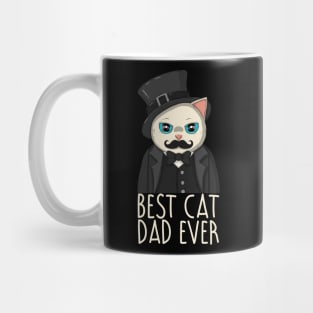 Best Cat Dad Ever White Version Mug